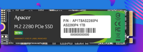 Apacer AS2280P4 1TB M.2 NVMe PCIe Gen3x4 Internal SSD – High-Speed Solid State Drive for Laptops &amp; Desktops