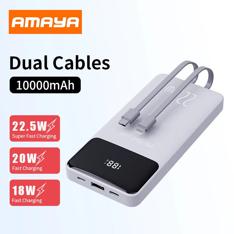 Amaya APW-12 power bank 10000mAh 22.5W Super Fast Charging with 2 Lines
