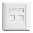 Aico Dual Faceplate CAT6 2-Port Network Wall Plate