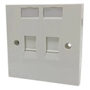 Aico CAT6 Dual Faceplate Shuttered Ports