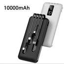 Aldeepo AD-PD444 22.5W 10000mAh Power Bank with Type-C & Lightning Cables – Portable Fast Charging Backup Battery for Smartphones, Tablets, and Mobile Devices