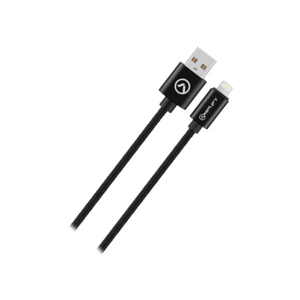 Amplify  AMP-20009-BKSA Linked USB to Lightning Braided Cable
