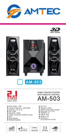 Amtec AM-503 2.1CH Bluetooth Home Theater System 