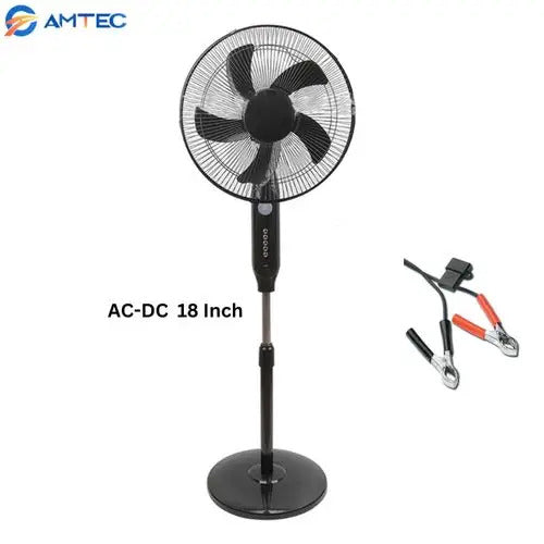 Amtec AM-1801 18-Inch Solar Stand Fan  (12V DC, AC/DC)