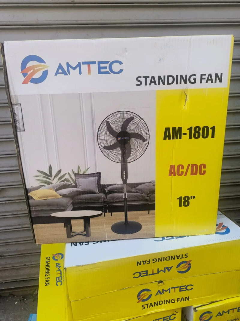 Amtec AM-1801 18-Inch Solar Stand Fan  (12V DC, AC/DC)