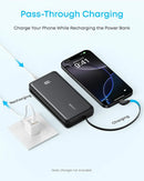 Anker Zolo A110EH11 20,000mAh 22.5W Power Bank - High-capacity fast-charging portable backup with Built-in USB-C Cable for smartphones, tablets and USB-C devices