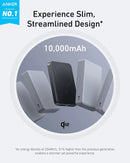 Anker MagGo A1664H11 Power Bank 10000mAh Slim- Portable magnetic wireless charging power bank for fast, on-the-go device power backup and convenience