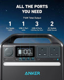 Anker A1751211 PowerHouse 535 512Wh 500W Portable Power Station – High Capacity Backup Power Supply for Home, Outdoor, Camping, Emergency, and Professional Use