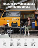 Anker A1751211 PowerHouse 535 512Wh 500W Portable Power Station – High Capacity Backup Power Supply for Home, Outdoor, Camping, Emergency, and Professional Use