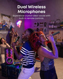 Anker Soundcore Rave 3S 200W AI Wireless Party Speaker with Dual Wireless Mics A31A3012 - Powerful portable speaker for immersive parties, karaoke and high-energy events