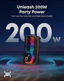 Anker Soundcore Rave 3S 200W AI Wireless Party Speaker with Dual Wireless Mics A31A3012 - Powerful portable speaker for immersive parties, karaoke and high-energy events