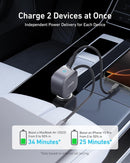 Anker Nano 75W Car Charger with built-in retractable USB-C cable plugged into a car dashboard in Nairobi