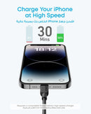 Using 6ft Anker PowerLine III iPhone cable at a desk setup in Nairobi