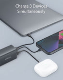 Anker A2667K14 PowerPort III Pod 65W – 3-Port USB-C Fast Charger for Phones, Tablets & Laptops