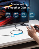 Anker 8K HDMI cable connected to gaming console and TV