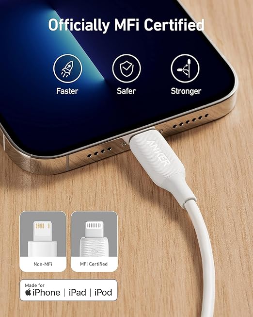 Anker Powerline III Lightning Cable, USB A to Lightning Cable (6FT)