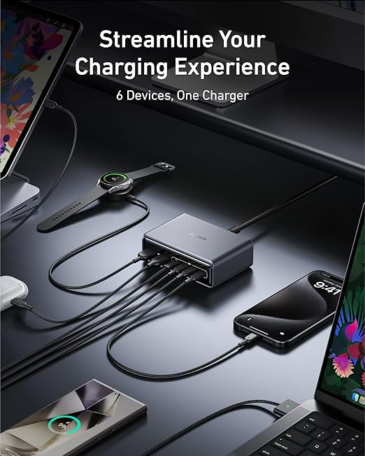  Anker Prime Charger (200W, 6 Ports, GaN)