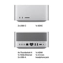 Apple Mac Studio M1 Ultra 64GB RAM 1TB SSD MJMW3B/A - High-performance desktop built for intensive creative workflows, rendering, and professional production tasks