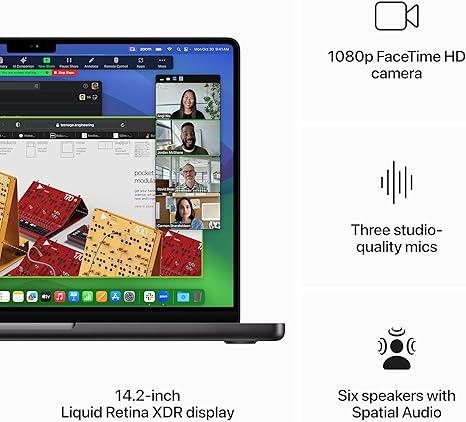 Apple MacBook pro M3 Pro Chip 12 core CPU 18 Core GPU, 18GB RAM, 512GB SSD, 14.2”Inch