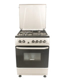 Armco GC-F6631PX(SL) 60x60 3 Gas + 1 Electric Standing Cooker with Electric Oven Silver – Heavy Duty Freestanding Gas and Electric Cooker for Home Kitchen, Baking, Grilling, and Daily Cooking Applications