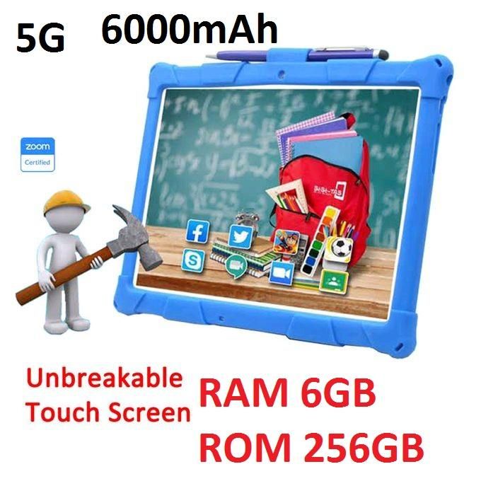 Bebe B2040 Kids Tablet - RAM 6GB/ROM 256GB, 10inch Android 12 with SIM Card Slot 6000mAH Kids Studying Tab