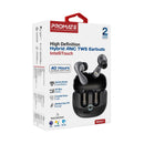 Promate BATON High-Definition Hybrid ANC TWS Earbuds with IntelliTouch – Premium Noise-Cancelling True Wireless Earbuds for Music, Calls, Gaming, Travel, and Professional Use