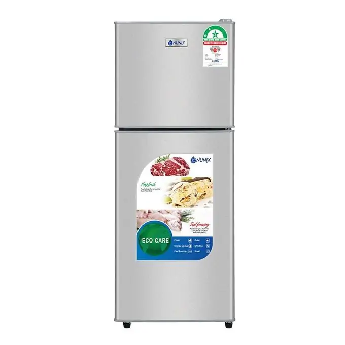 Nunix BCD-138 138L Double Door Fridge-Energy-Efficient Refrigerator with Fast Cooling, Low Power Consumption & Sleek Compact Design