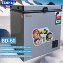 Ecomax BD-60 60L Chest Freezer – Compact, Energy-Saving &amp; Powerful Mini Deep Freezer for Homes, Shops &amp; Offices