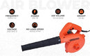 Black+Decker BDB530-B5 530W Electric Blower & Vacuum – Powerful Dust Cleaning & Leaf Blowing Tool