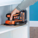 Black + Decker BDCDS18N-XJ 18V Cordless Mouse Sander – Compact Detail Sanding Tool for Wood & DIY Projects