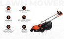 Black + Decker BEMW471BH-GB 38cm 1600W Electric Lawn Mower – Powerful Corded Grass Cutter