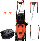 Black + Decker BEMW471BH-GB 38cm 1600W Electric Lawn Mower – Powerful Corded Grass Cutter
