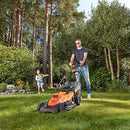Black + Decker BEMW481ES-GB 42CM 1800W Electric Lawn Mower – Powerful Corded Garden Grass Cutter for Easy Lawn Maintenance