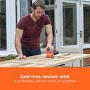 Black + Decker BEW210-GB 230W 125mm Orbital Sander – Powerful Finishing Tool for Wood, Paint & DIY Projects