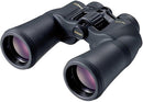 Nikon ACULON A211 16x50 black binoculars angled front view showing objective lenses