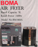 BOMA BM-068A 5L Air Fryer – Rapid Oil-Free Cooking, Adjustable Temperature, Healthy Meals for Home, Office & Small Commercial Use