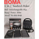 Boma BM-804B 4-in-1 Sandwich Maker – Non-Stick Plates, Grill, Waffle &amp; Toaster Combo&nbsp;