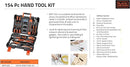 Black + Decker BMT154C 154-Piece Toolkit – Complete DIY & Home Repair Set