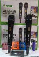 BNK RX-100 Dual Wireless Microphone System- Provides clear audio transmission and reliable wireless performance for presentations, recording, interviews, and live events