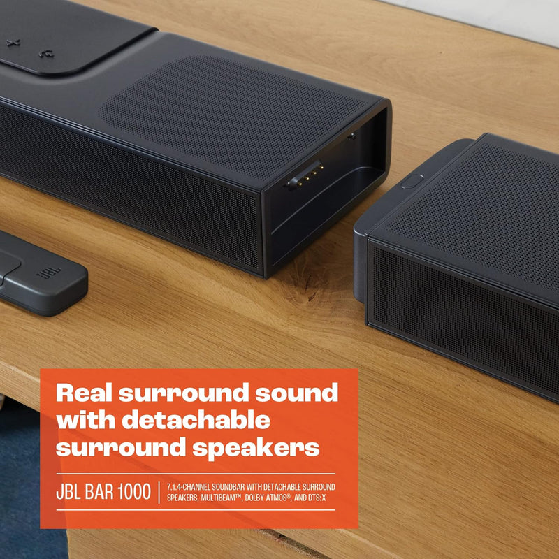 JBL Bar 1000 7.1.4-Channel Soundbar With Detachable Surround Speakers And Wireless Subwoofer