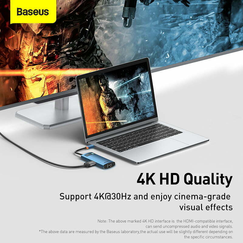 Baseus Metal Gleam Series 8-in-1 Multifunctional Type-C HUB Docking Station