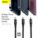 Baseus CAMLT-SC01 Fast Charging Cable Type C 3-In-1 Rapid Series 1.5M