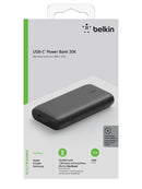 Belkin BPB002btBK 20K Power Bank USB-C 30W PD, 1X12W USB-A, 0.6M USB-C Cable – Provides fast and reliable portable charging for smartphones, tablets, and USB-C devices, ensuring power on the go whenever you need it