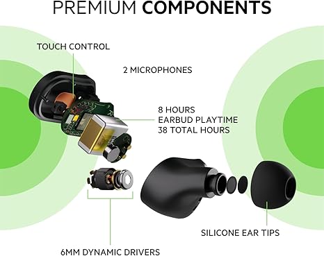 Belkin AUC005BTBK Soundform Play True Wireless Earbuds, Wireless Earphones