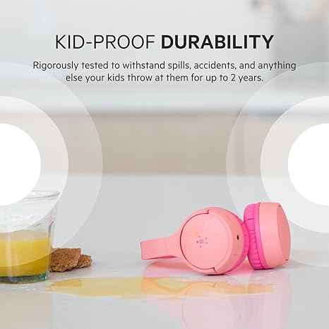 Belkin AUD002BTPK Soundform Mini On-ear  Headphones For Kids - Pink