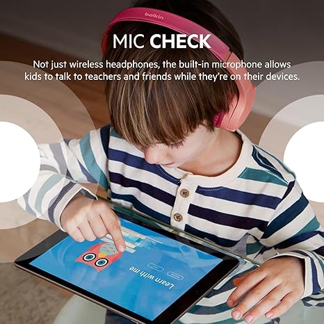 Belkin AUD002BTPK Soundform Mini On-ear  Headphones For Kids - Pink