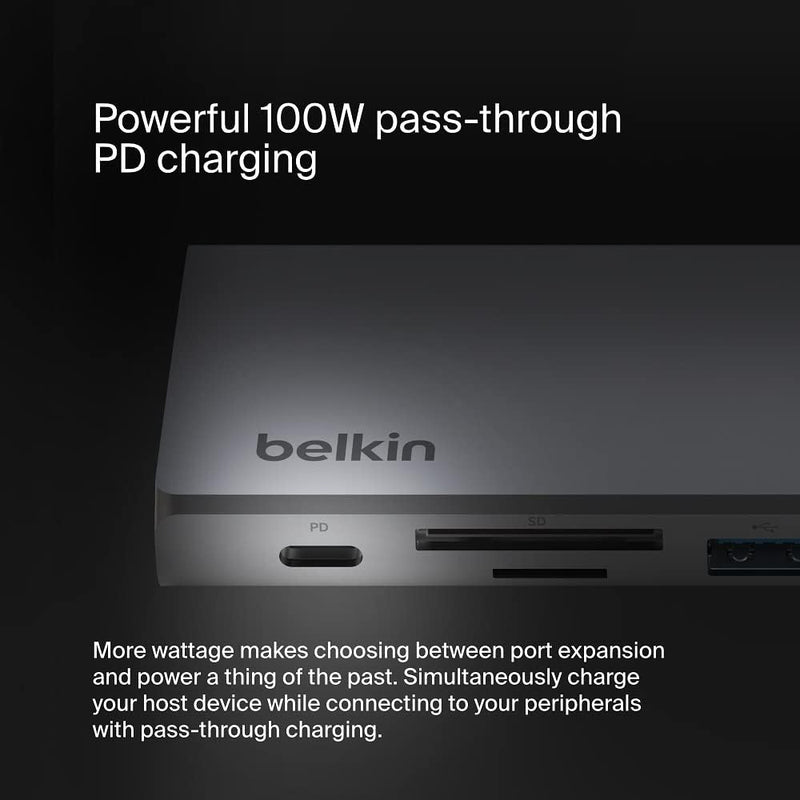 Belkin AVC009BTSGY USB C Multiport Adapter 7IN1