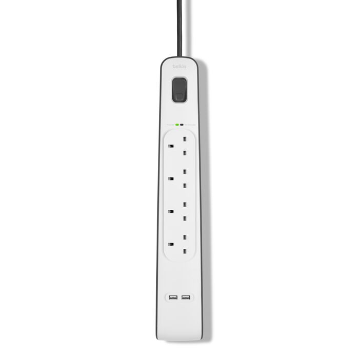 Belkin BSV401AF2M 2.4 Amp USB Charger 4-outlet Surge Protection Strip