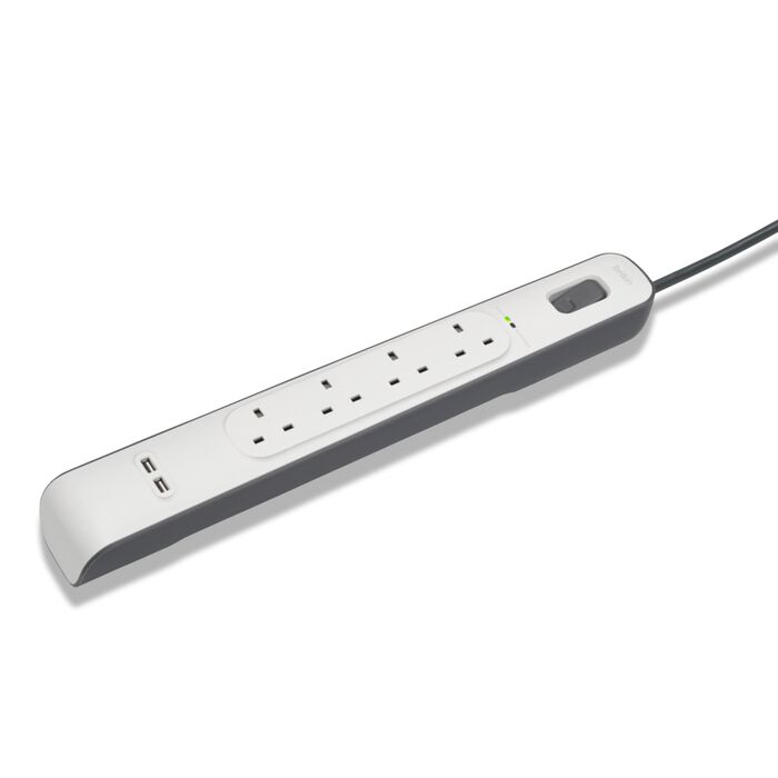 Belkin BSV401AF2M 2.4 Amp USB Charger 4-outlet Surge Protection Strip