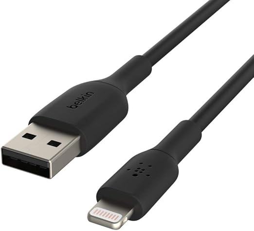 Belkin CAA001bt1MBK Boostcharge USB-A to Lightning Cable, 1 Meter Length, Black